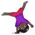 🤸🏿‍♀️ woman cartwheeling: dark skin tone display on Samsung